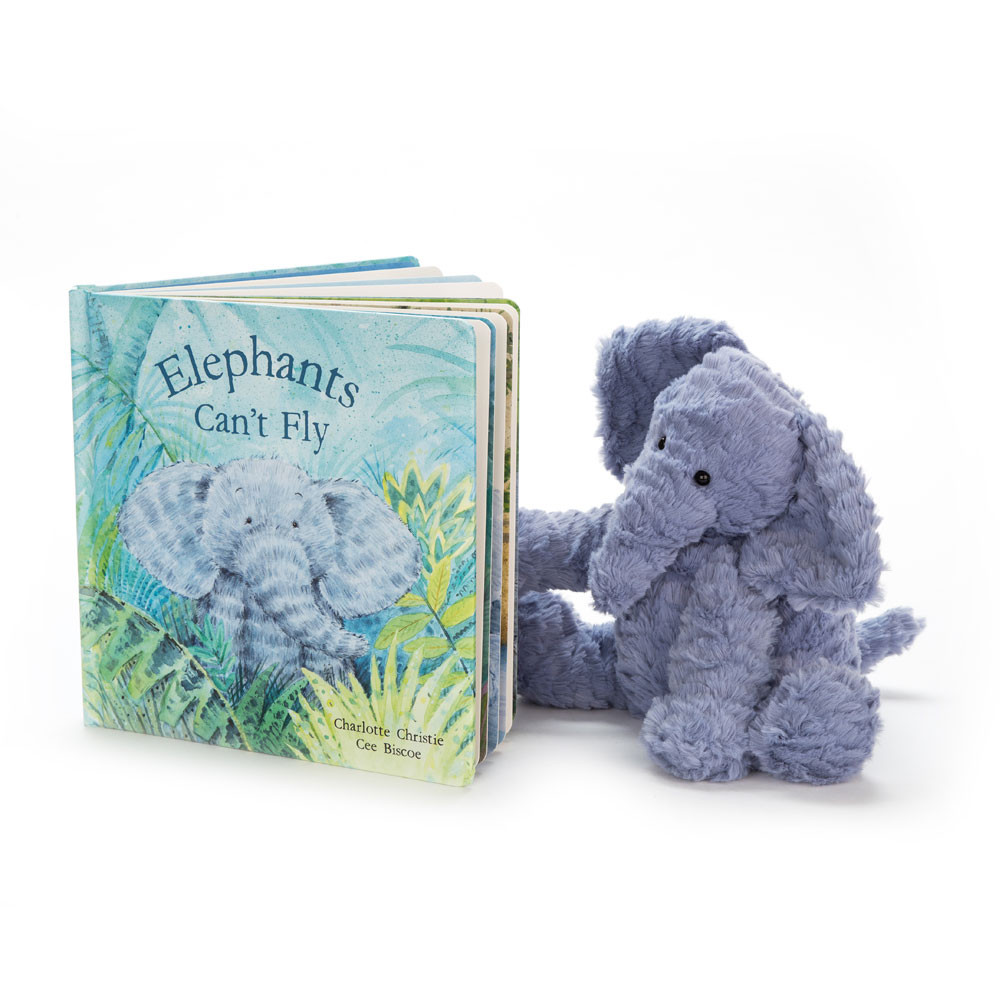 Elephants Can-t Fly Book & Fuddlewuddle Elephant Medium